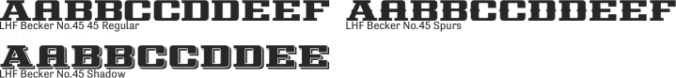 LHF Becker No.45 Font Preview