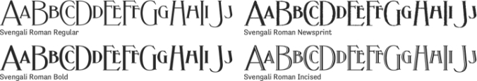 Svengali Roman Font Preview