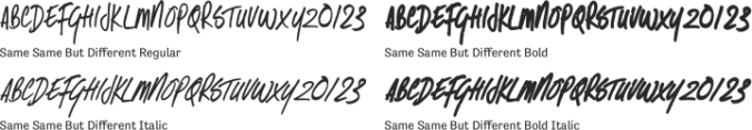 Same Same But Different Font Preview
