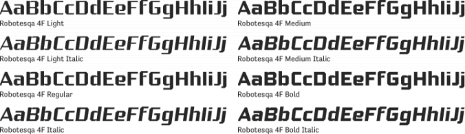 Robotesqa 4F Font Preview