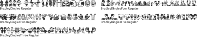 BradleyDingies Font Preview