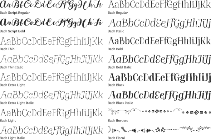 Bach Font Preview