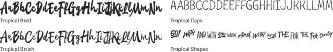 Tropical Font Preview