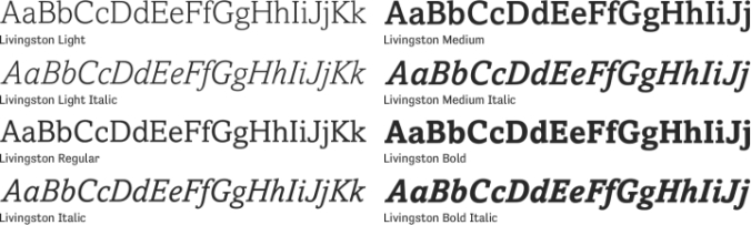 Livingston Font Preview