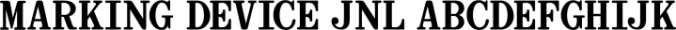 Marking Device JNL Font Preview