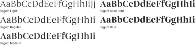 Begum Font Preview