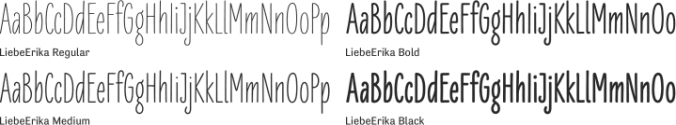 LiebeErika Font Preview