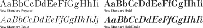 New Standard Font Preview