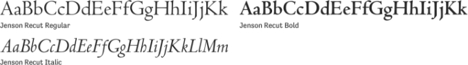 Jenson Recut Font Preview