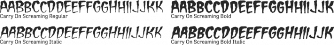 Carry On Screaming font download
