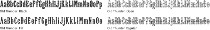 Old Thunder Font Preview
