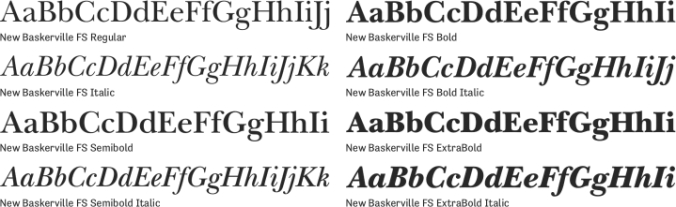 New Baskerville FS Font Preview