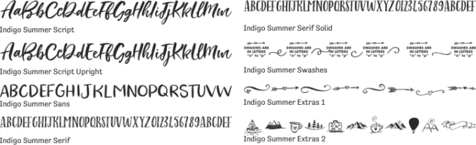 Indigo Summer Font Preview
