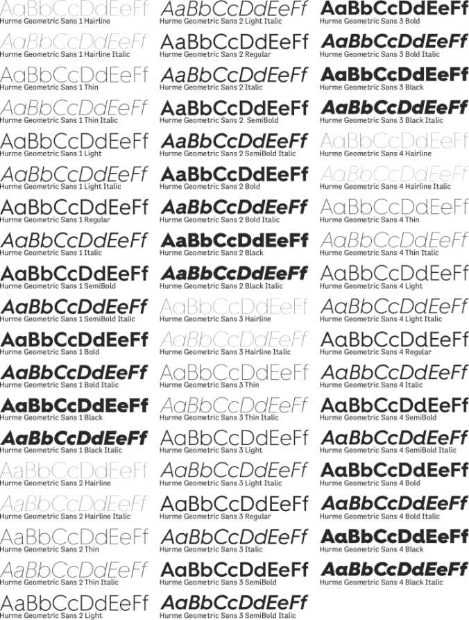Hurme Geometric Sans Complete font download
