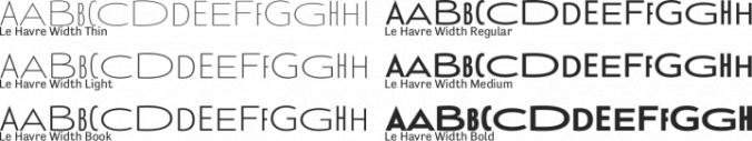 Le Havre Width Font Preview