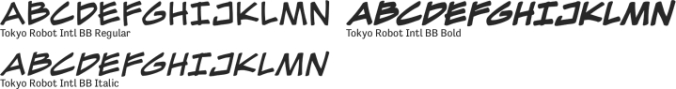 Tokyo Robot Font Preview