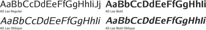 AS Lax Font Preview