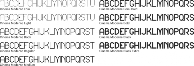 Cinema Moderne Font Preview