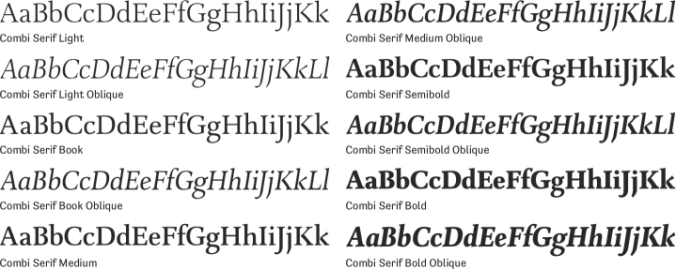Combi Serif Font Preview