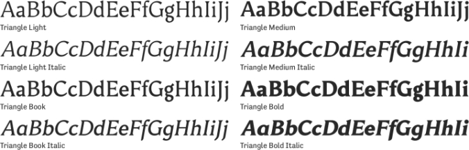 Triangle Font Preview