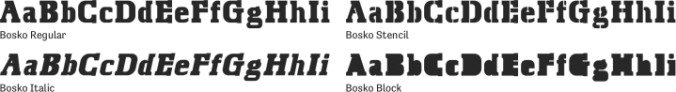 Bosko Font Preview