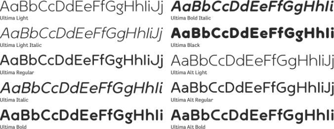 Ultima Font Preview