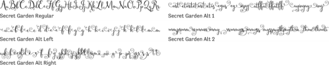 Secret Garden Font Preview