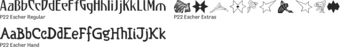 P22 Escher Font Preview