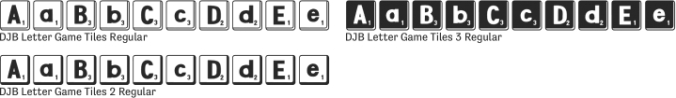 DJB Letter Game Tiles Font Preview