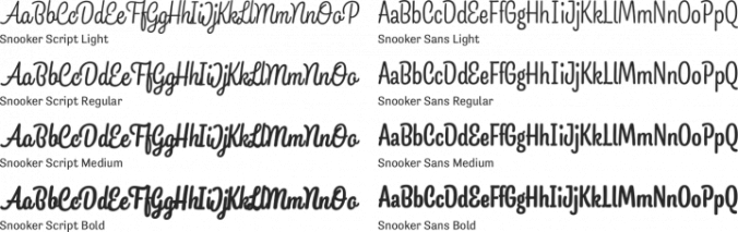 Snooker Font Preview