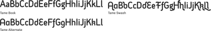 Tame Font Preview