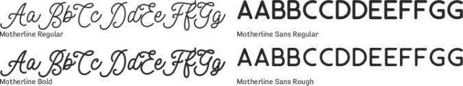 Motherline Font Preview
