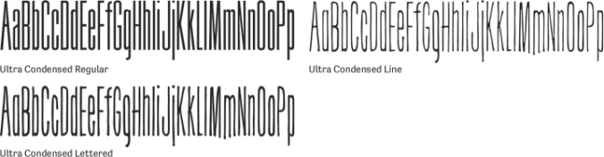 Ultra Condensed Font Preview