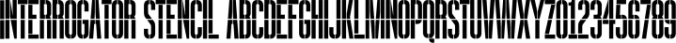 Interrogator Stencil Font Preview