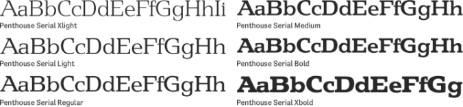 Penthouse Serial Font Preview