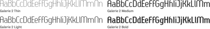 Galerie 2 Font Preview