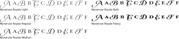 Mynaruse Royale Font Preview
