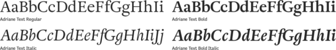 Adriane Text Font Preview