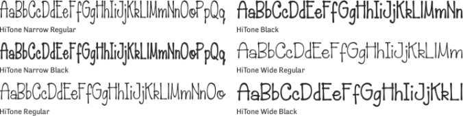 HiTone Font Preview