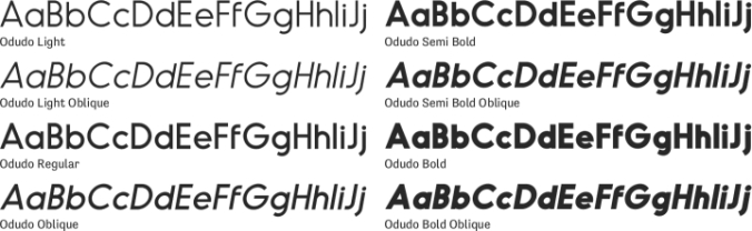 Odudo Font Preview