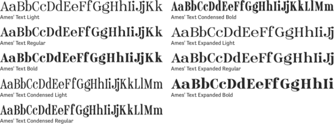 Ames' Text Font Preview