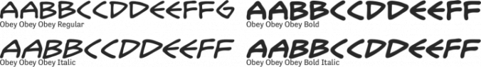 Obey Obey Obey Font Preview