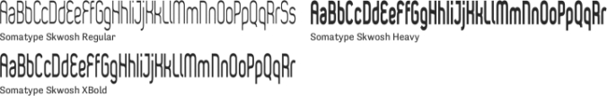 Somatype Skwosh Font Preview