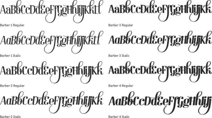Barber Font Preview