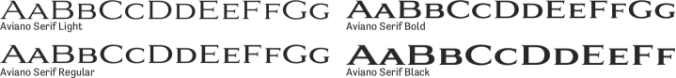Aviano Serif Font Preview