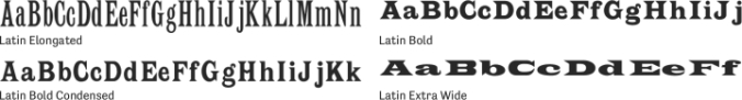 Latin Bold Font Preview