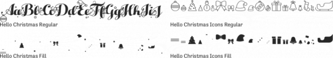 Hello Christmas Font Preview