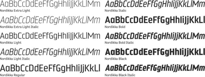 Nordikka Font Preview
