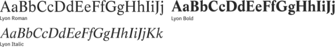 Lyon Font Preview