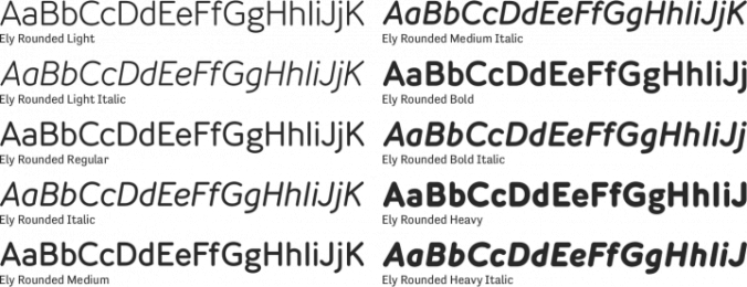 Ely Rounded Font Preview